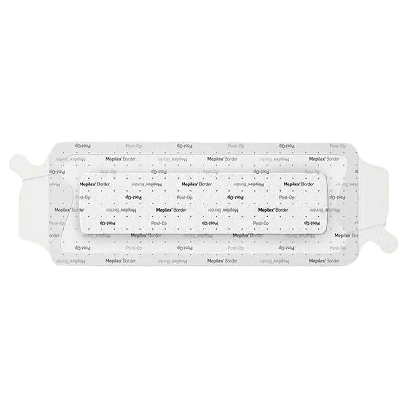 Mepilex Border Post-Op Silicone Adhesive Foam Dressing, 4 x 10 Inch - Each - Image 1