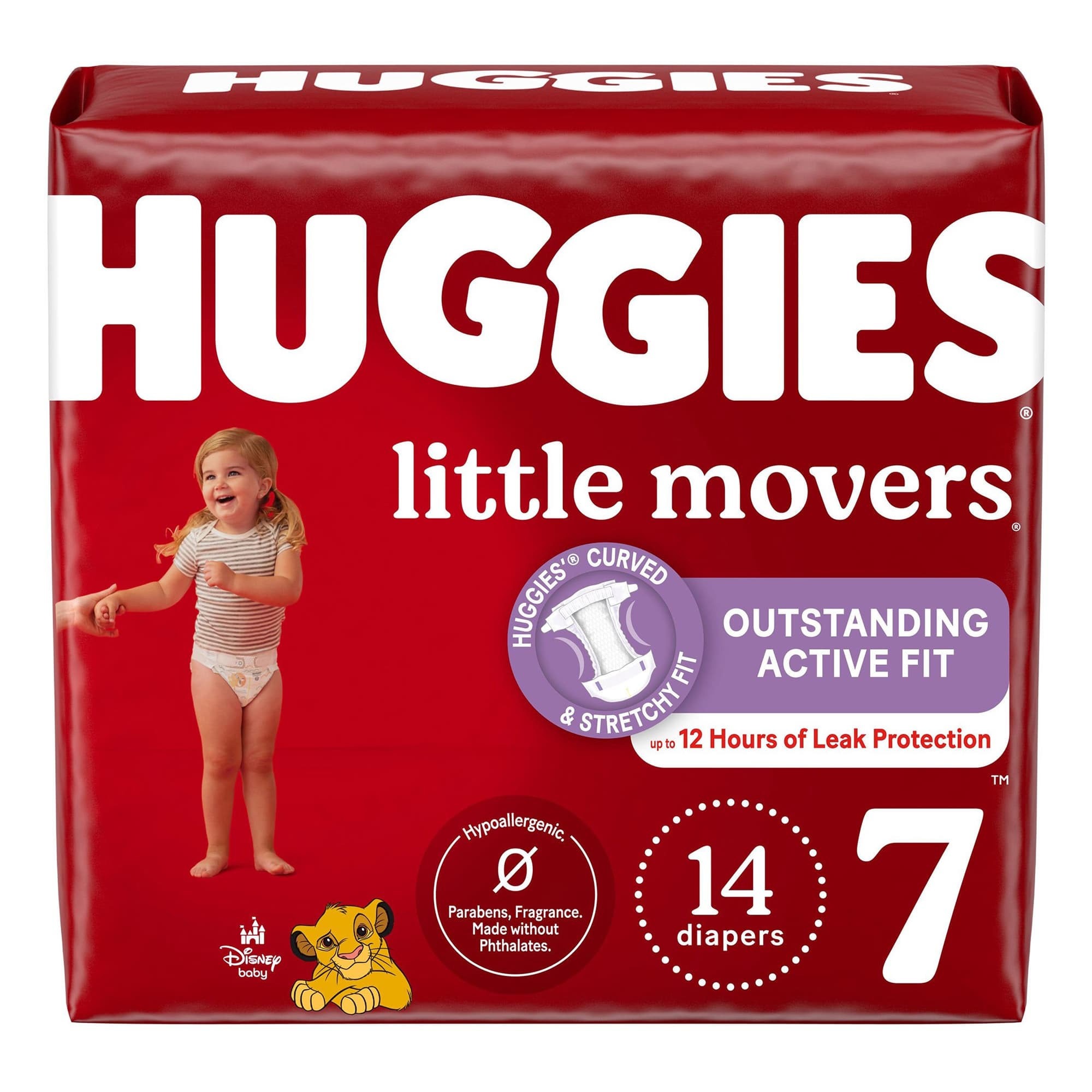 Huggies Little Movers Baby Diapers, Size 7 - Case of 56 - Image 1
