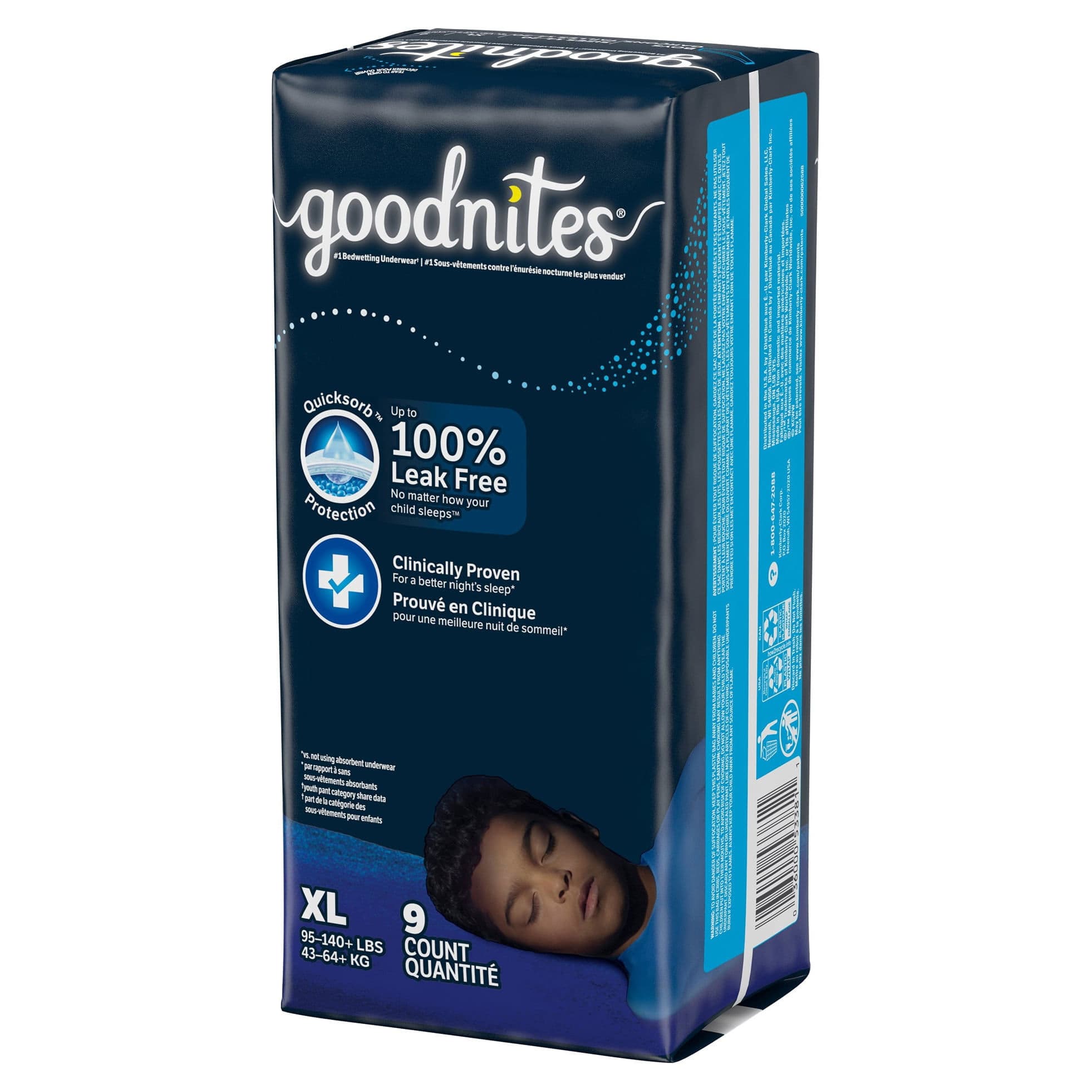 GoodNites Absorbent Boy Underwear, 2 Extra Large - Package of 8 - Image 1