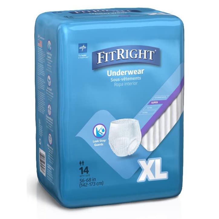 FitRight Super Adult Incontinence Underwear, Extra Large - Bag of 14 - Image 1