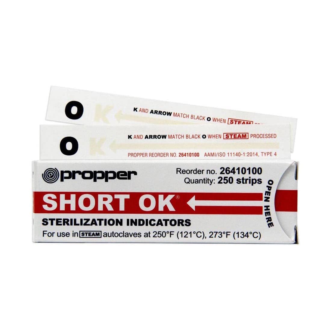 Propper OK Class 4 Sterilization Chemical Indicator Strip, 4 Inch - Box of 250 - Image 1