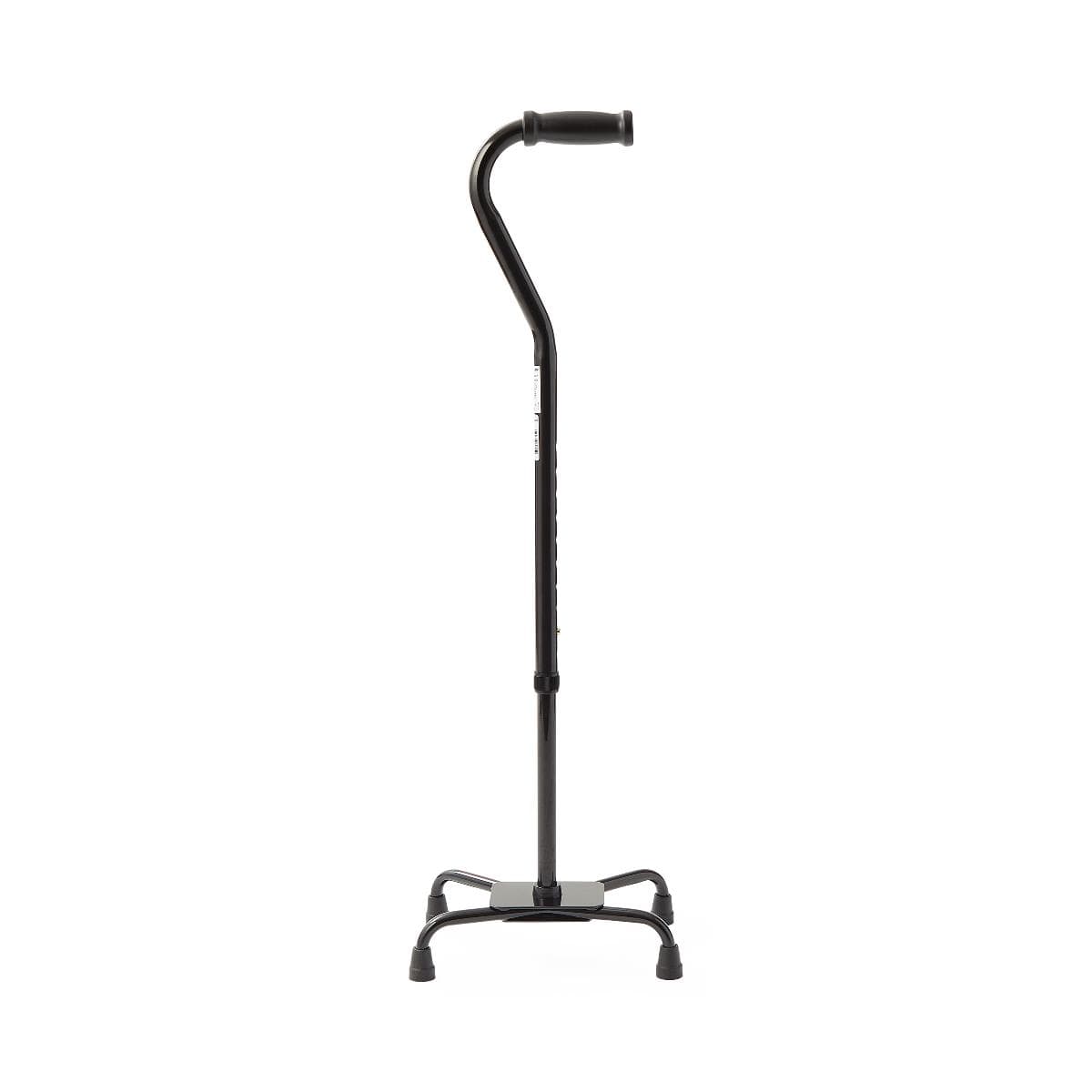 Medline Steel Bariatric Quad Cane with Large Base, Black