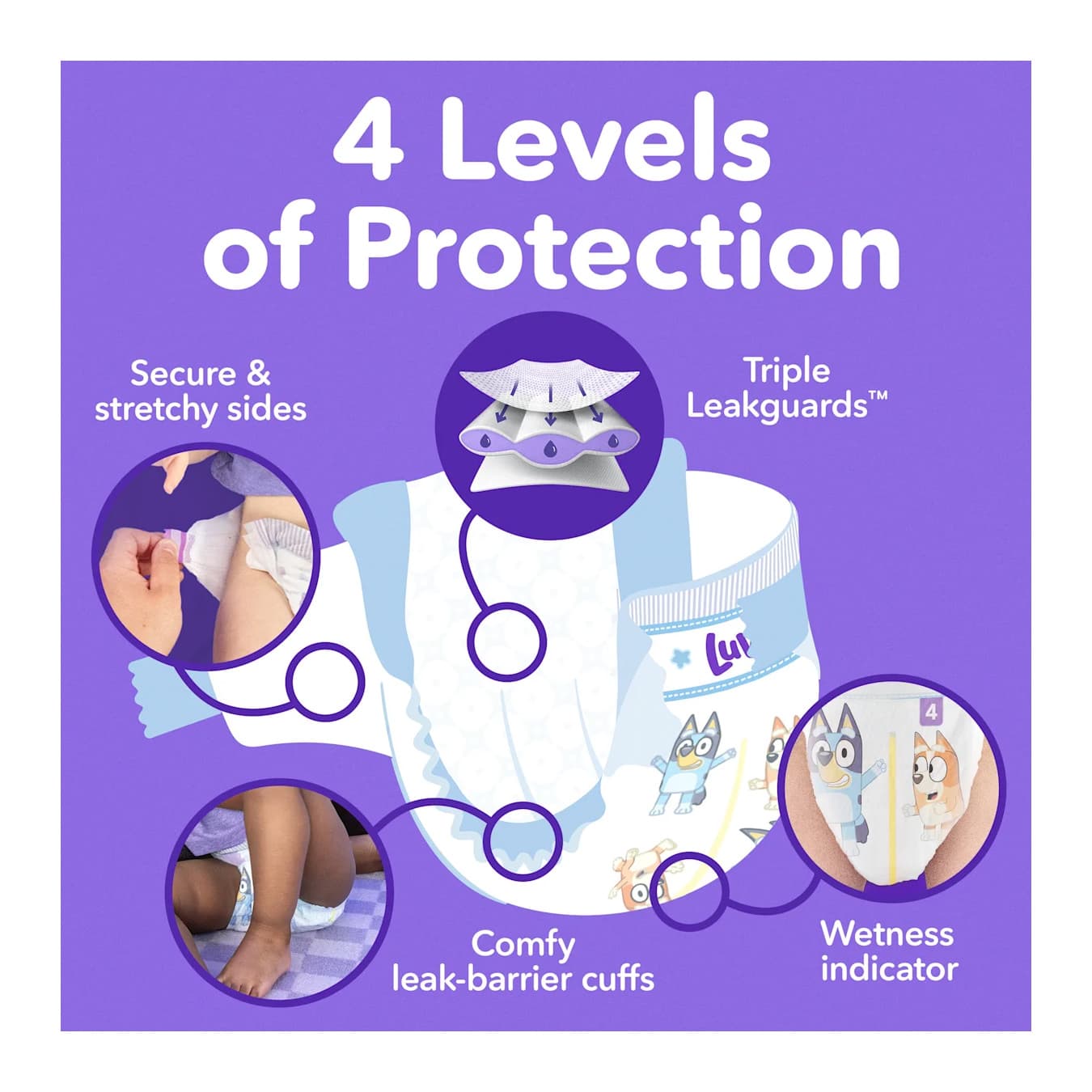Luvs Platinum Protection Baby Diapers, Jumbo Pack - Image 2