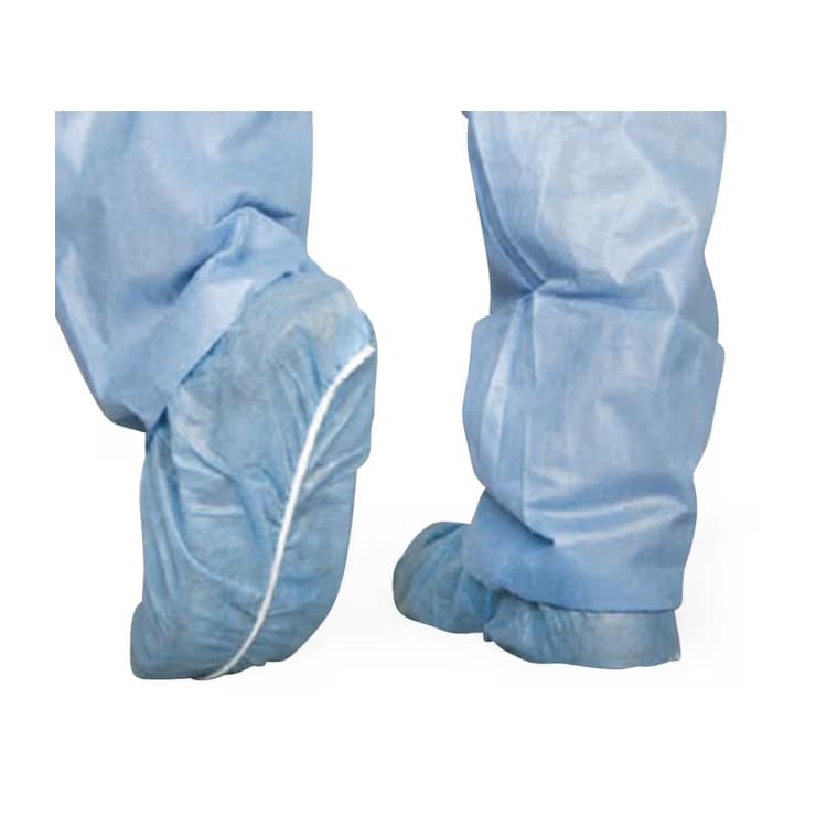 Medline Spunbond Polypropylene Smooth-Bottom Shoe Covers - Image 1