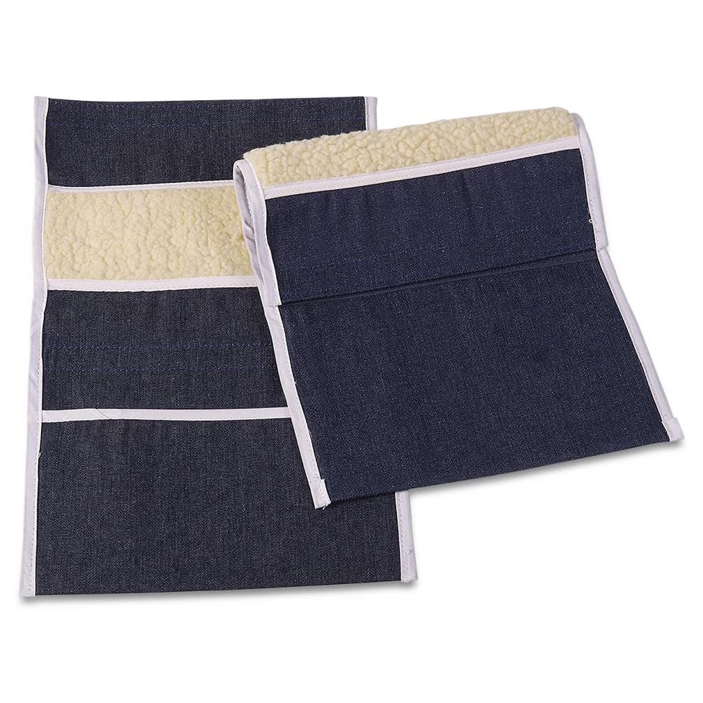 HealthSmart Wheelchair Arm Pads with Storage Pouch, Denim - Pair