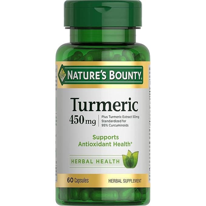 Nature's Bounty Turmeric Capsules, 450 mg - Bottle of 60 - Image 1