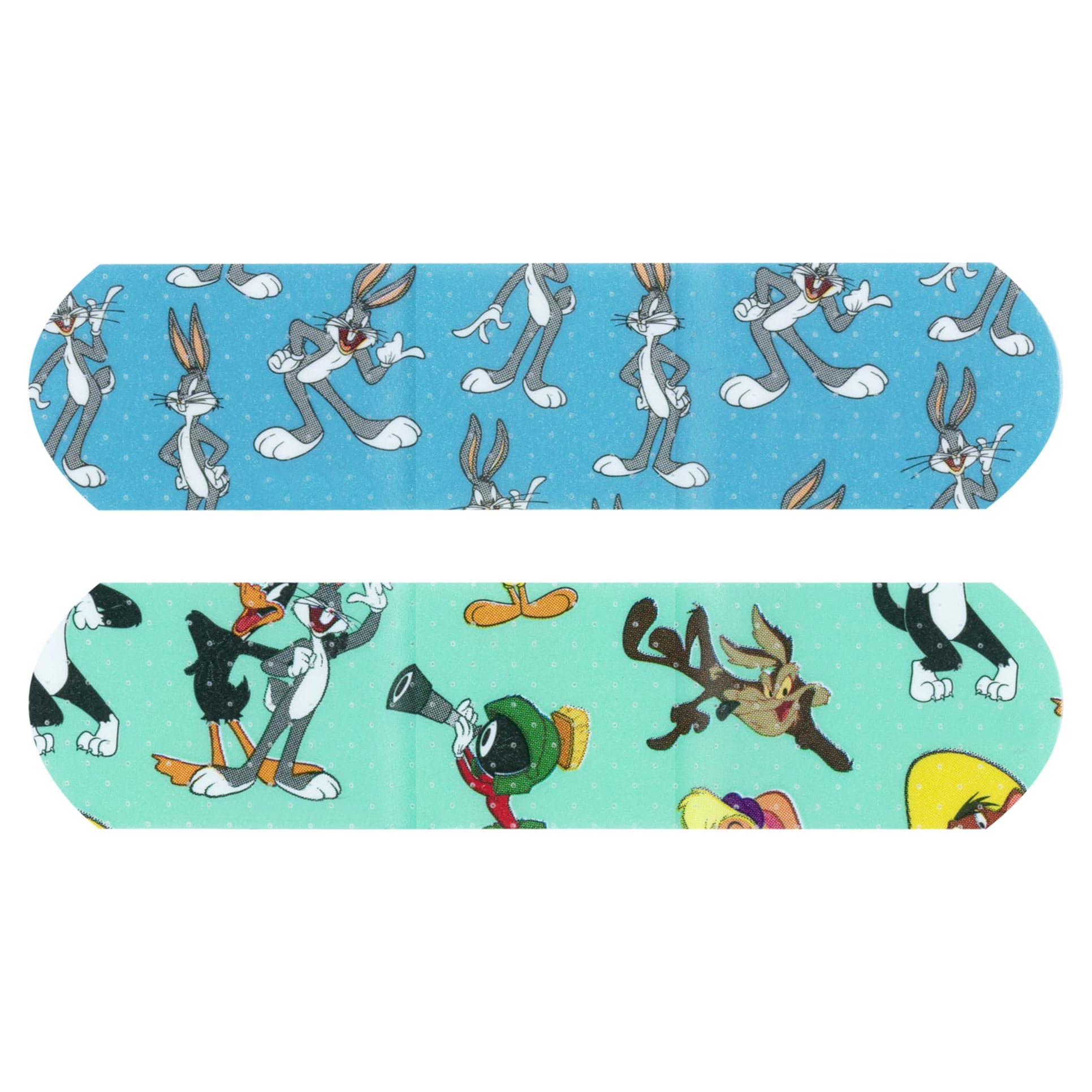 Dukal Looney Tune Bugs and Daffy Stat Strip Adhesive Bandages, 3/4 x 3 Inch - Box of 100 - Image 1