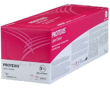 Protexis Latex Classic Surgical Gloves with Nitrile Coating, 9.8 mil, Size 7 - Case of 200 - Image 1