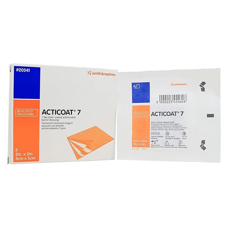 Acticoat 7 Antimicrobial Barrier Dressing, 2 x 2 Inch - Case of 100 - Image 1