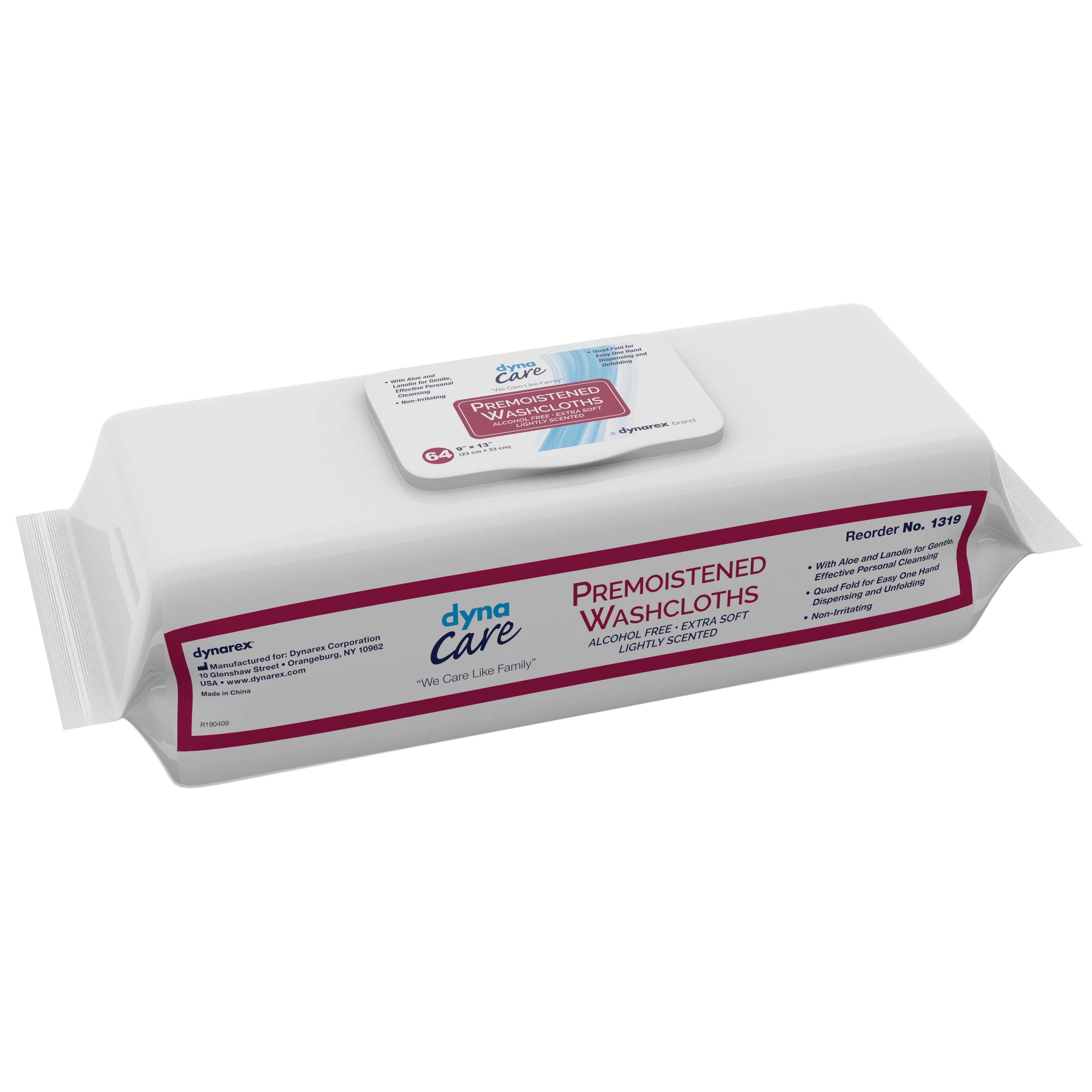 Dynarex Personal Wipe, 9 x 13 Inch - Case of 512 - Image 1