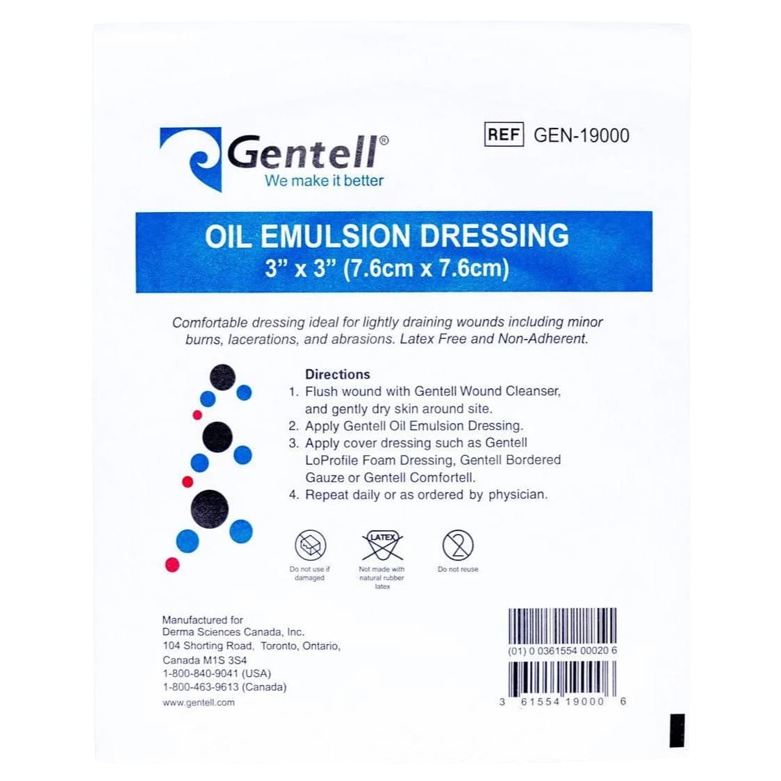 Gentell Oil Emulsion Dressing - Each - Image 1
