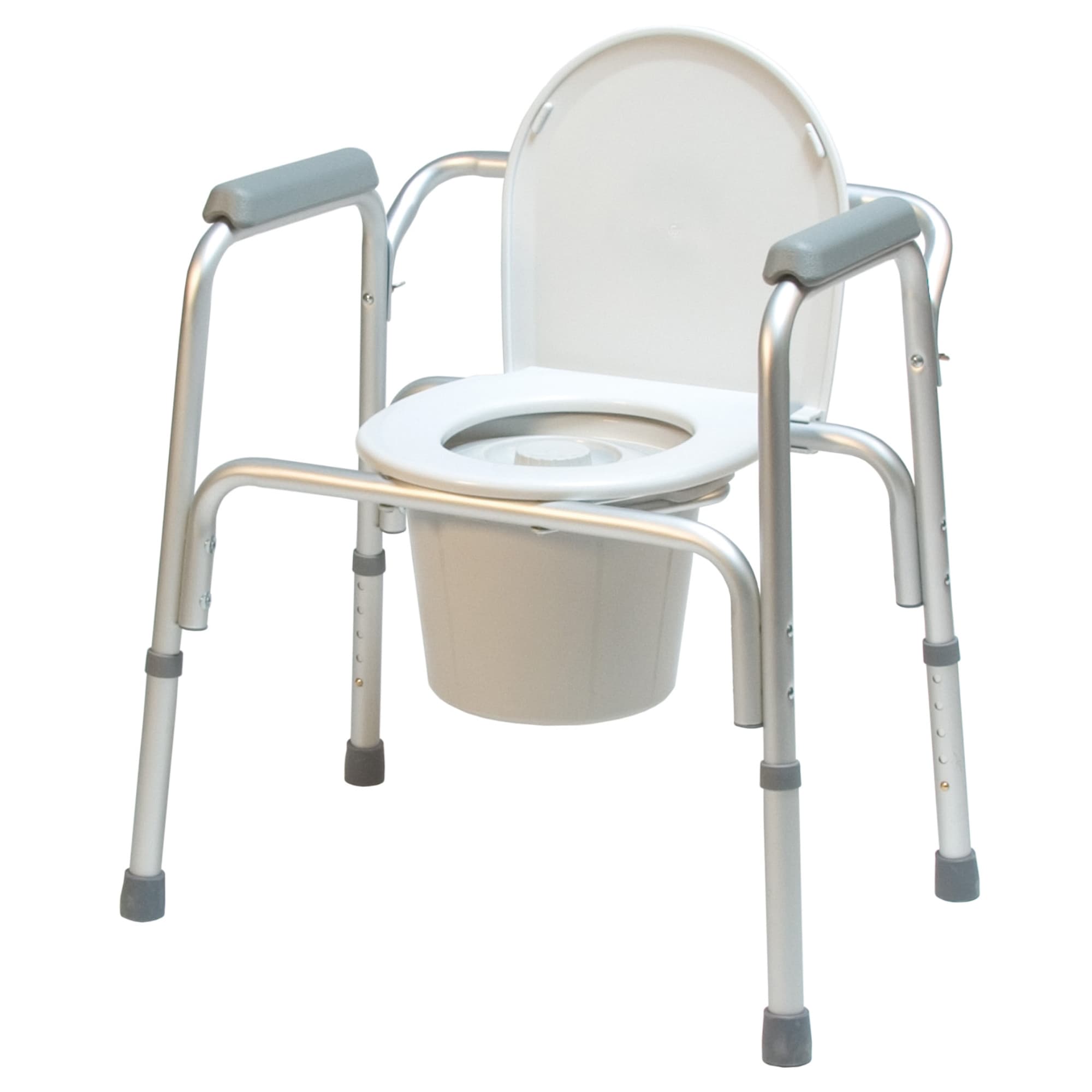 Lumex 3-In-1 Aluminum Commode with Back Bar - Image 2