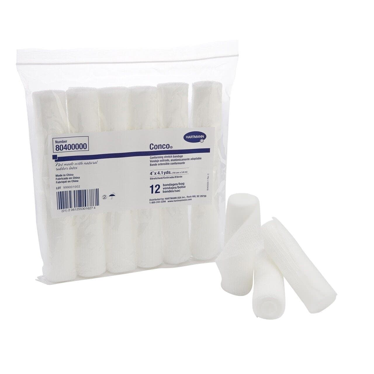 Hartmann Conforming Stretch Non Sterile Bandage, 4 Inch x 4-1/10 Yard - Case of 96 - Image 1
