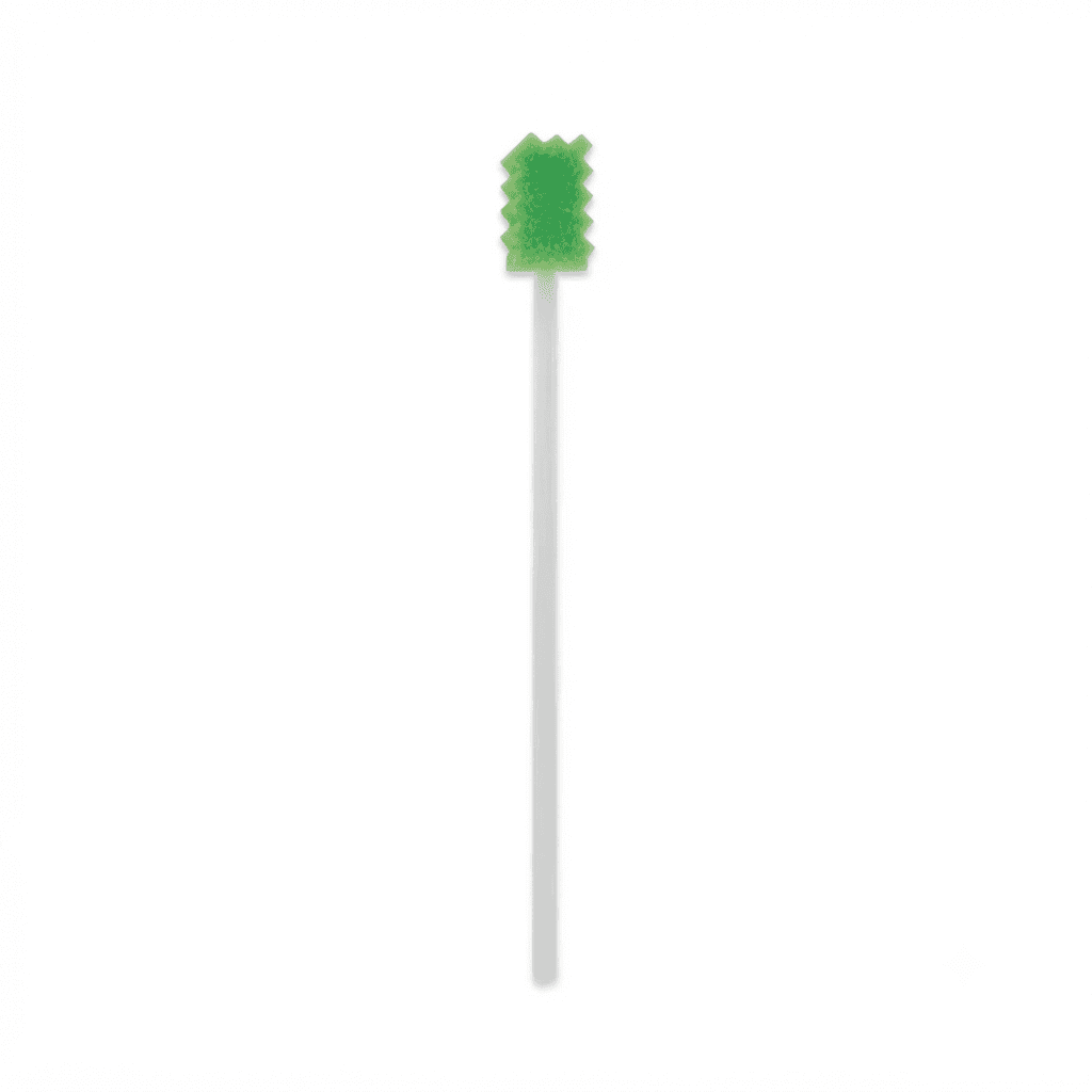 Toothette Plus Green Oral Swabstick with Sodium Bicarbonate, 6 Inch - Each - Image 1