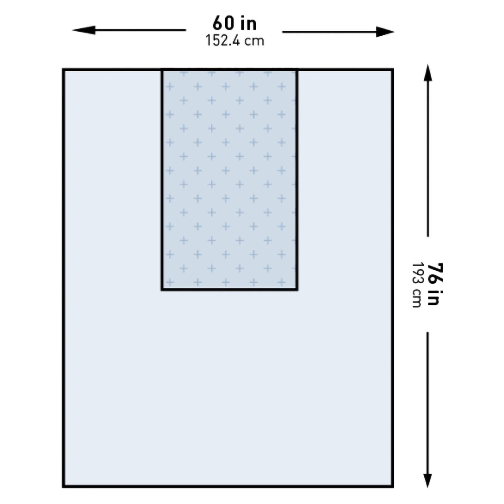 McKesson General Purpose Three-Quarter Drape, 60 W x 76 L Inch - Case of 20 - Image 1