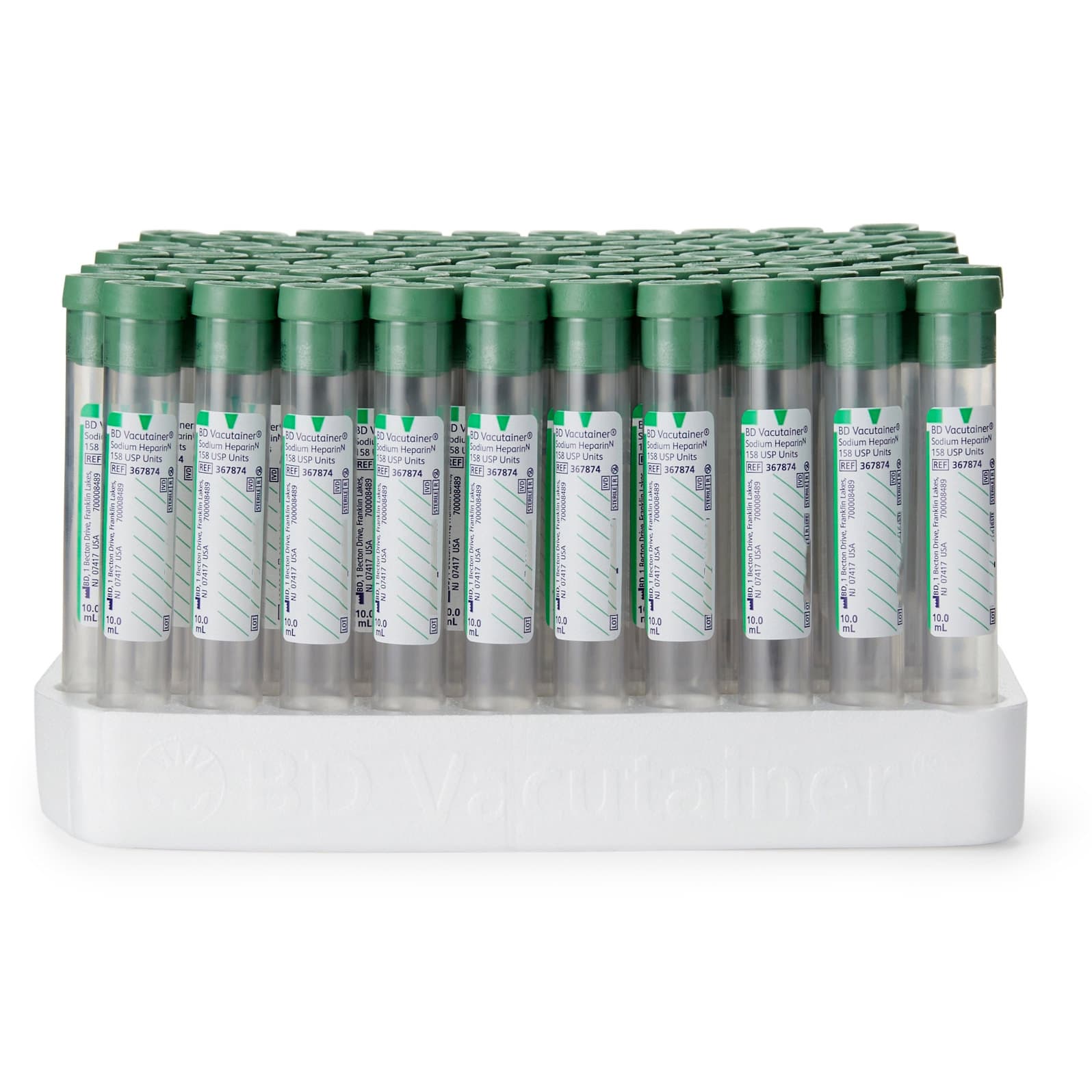 BD Vacutainer Sodium Heparin Blood Collection Tubes with Conventional Closure - Image 1