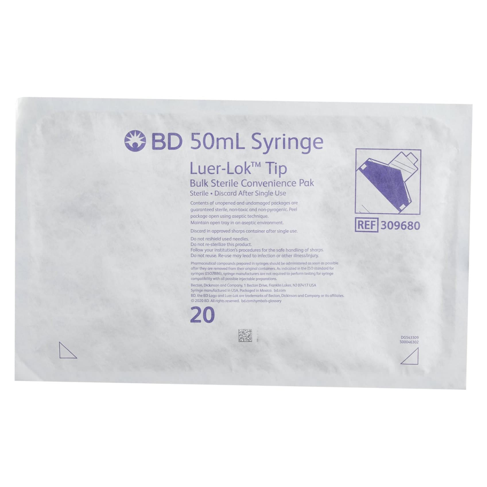 BD Luer-Lok Pharmacy Tray, 50 mL - Image 2