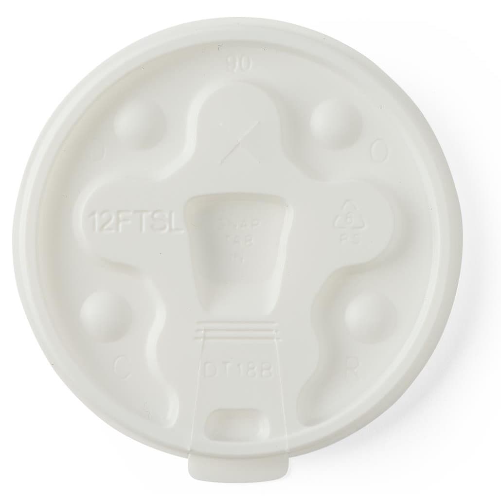 Medline Plastic Translucent Lid with Straw Slot - Image 1