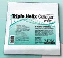 Triple Helix Collagen Dressing White Square Sterile, 2 x 2 Inch - Bag of 5 - Image 1