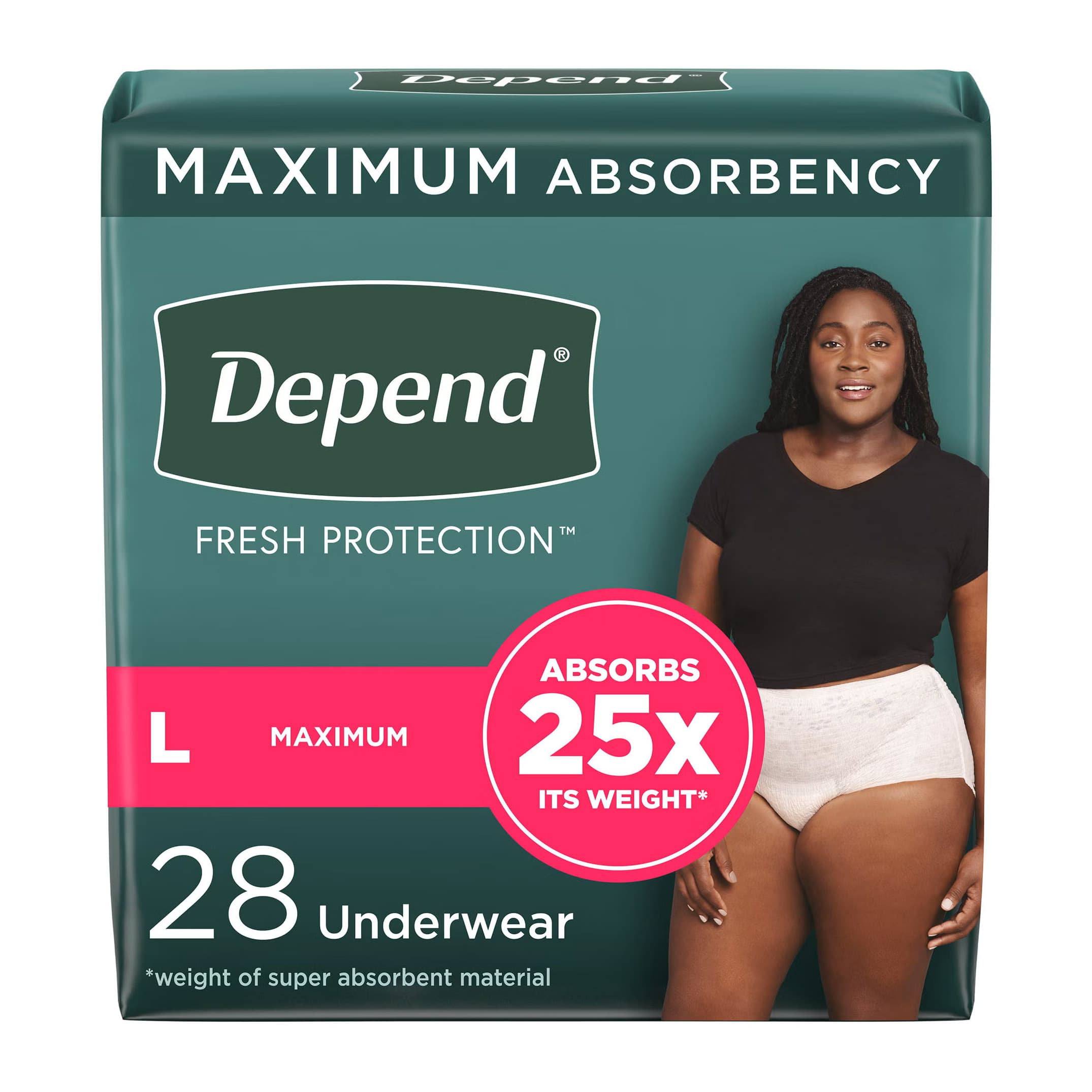 Depend Fresh Protection Underwear For Women, Large - Case of 56 - Image 1