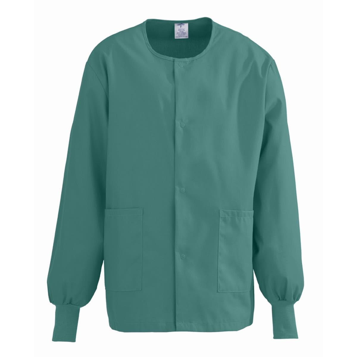Medline Comfortease Unisex Crew-neck Warm-up Jacket, Evergreen, 3XLarge - Image 1