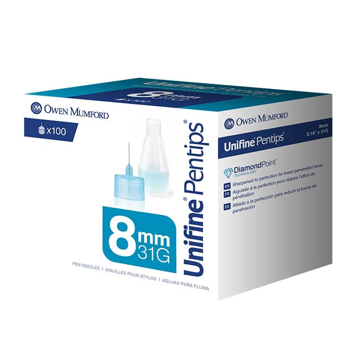 Owen Mumford UniFine Pentips Pen Needles - Box of 100 - Image 1