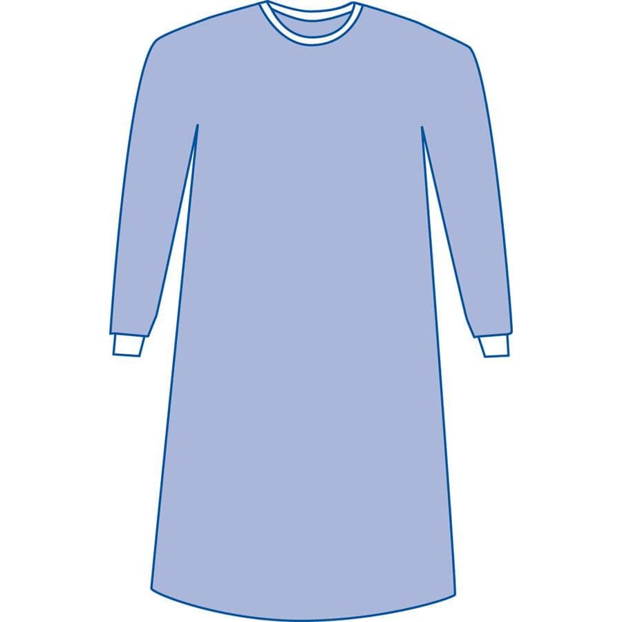 Medline Aurora Nonreinforced Gown with Set-In Sleeves, Size XL - Image 1