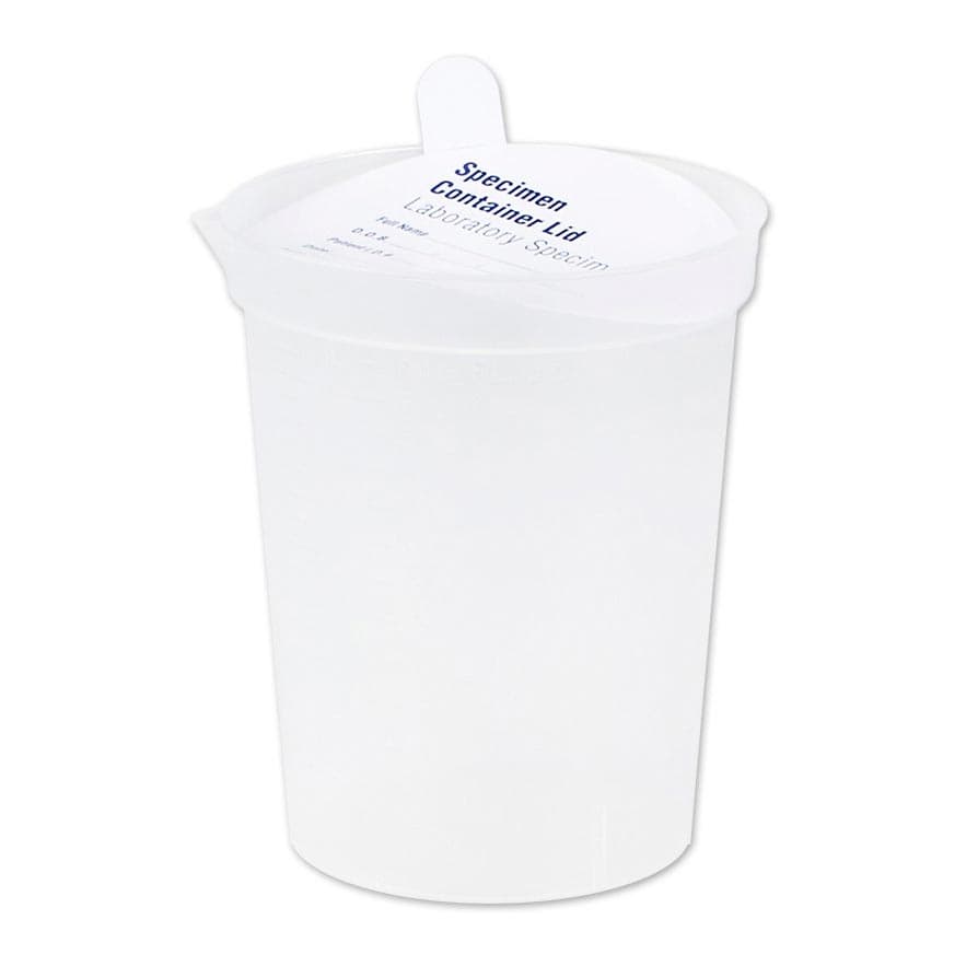 Vollrath Specimen Container with Pour Spout, NonSterile, Paper Lid - Case of 500 - Image 1