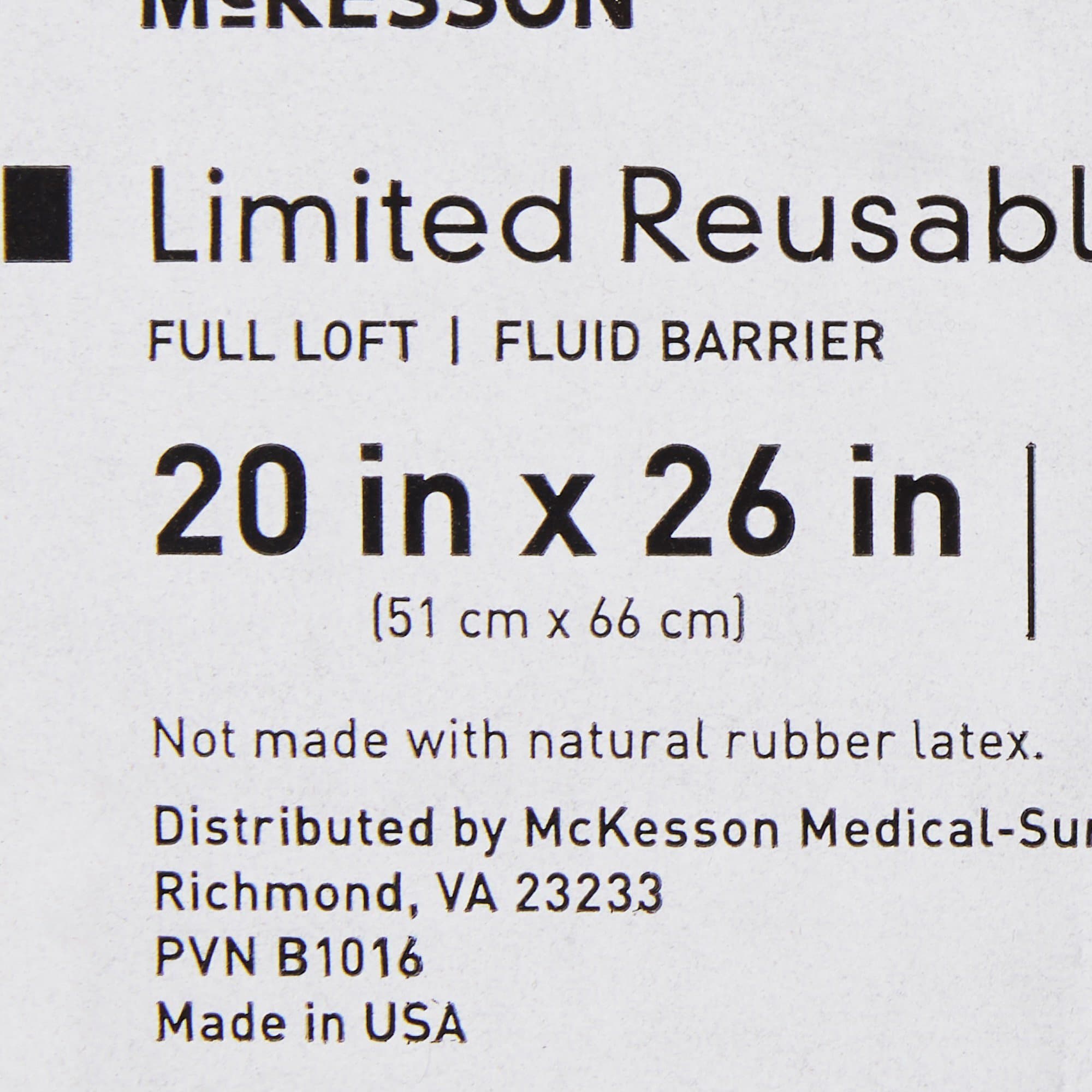 McKesson Limited Reusable Bed Pillow, Blue, 20 X 26 Inch - Image 2