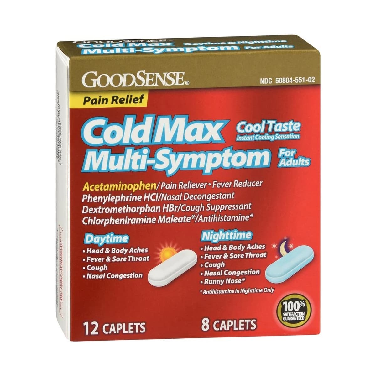 GoodSense Day and Night Time Multi-Symptom Cold Caplet, 20 Count