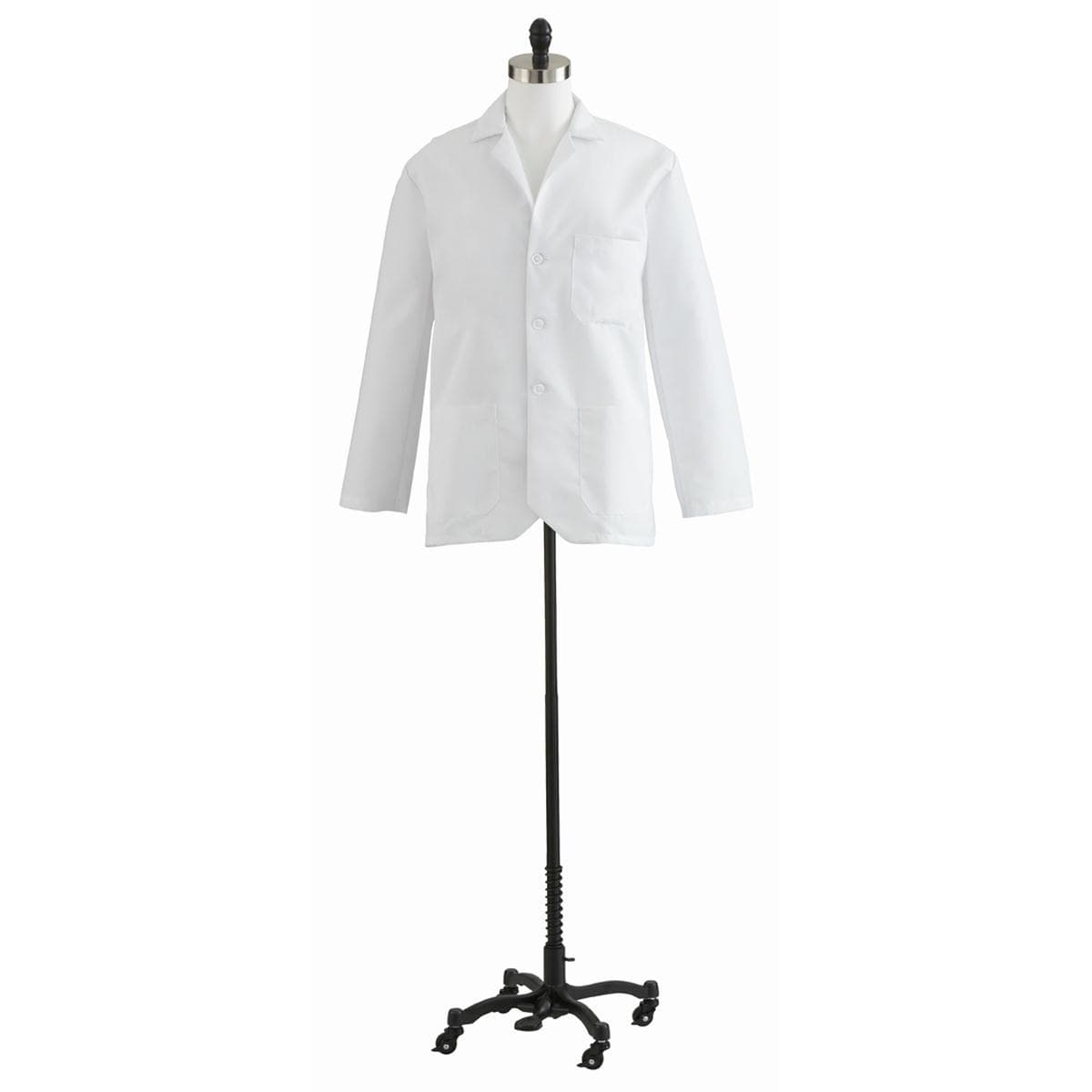 Medline Poplin 80% Polyester-20% Cotton Consultation Lab Coat, White, Size 32 - Each - Image 1