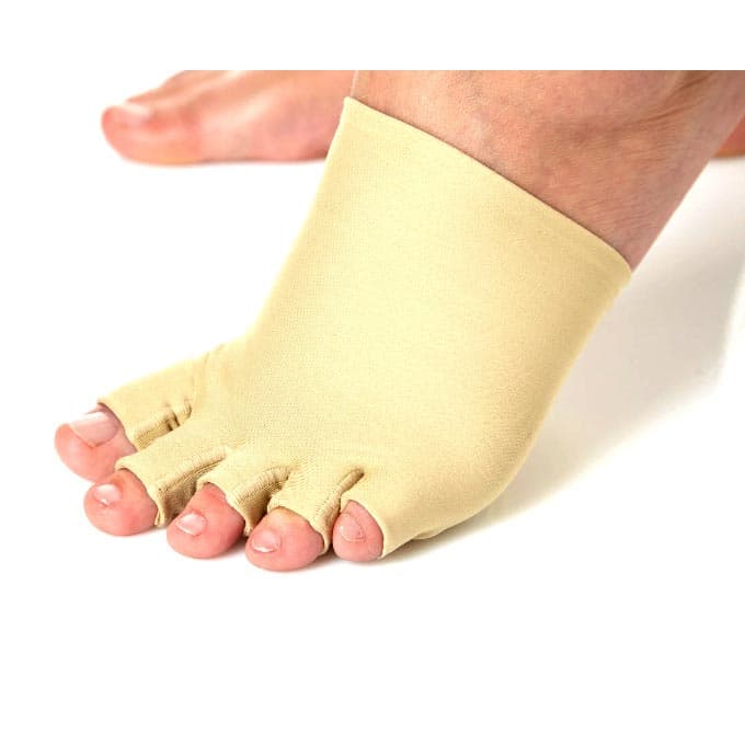Farrow Microfine Toe Cap 15-20mmHg, Large, Tan - Image 1