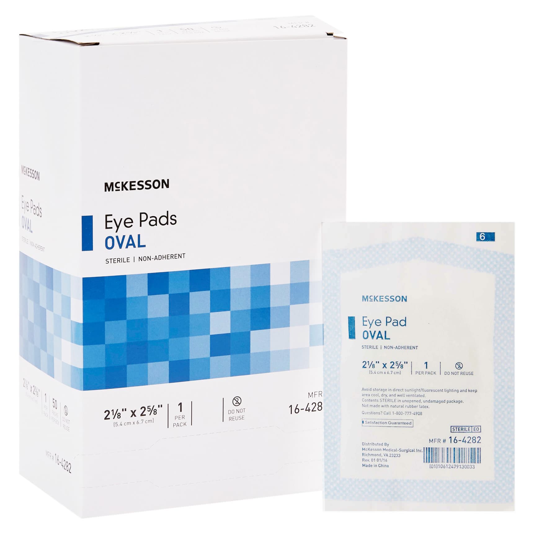 McKesson Oval Eye Pads, 2-1/8 x 2-5/8 Inch - Each - Image 1