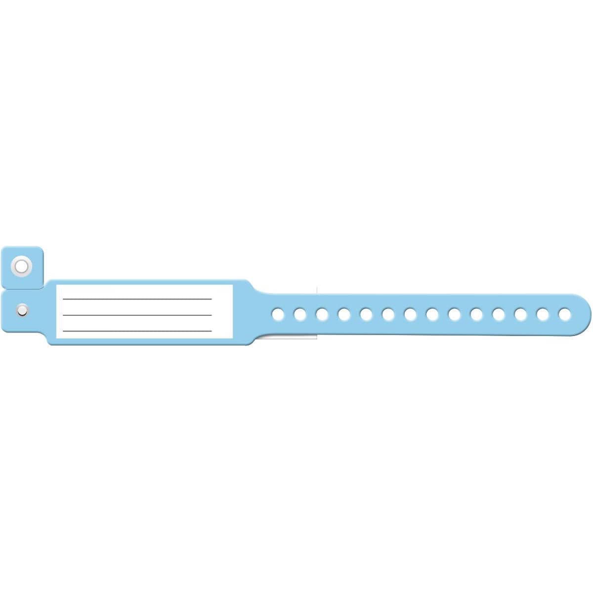 Medline Pediatric Vinyl ID Band - 0.75" x 6.625", Light Blue - Image 1