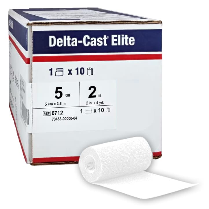 Delta-Cast Elite Polyester Cast Tape, White, 2 Inch x 12 Feet - Box of 10 - Image 1