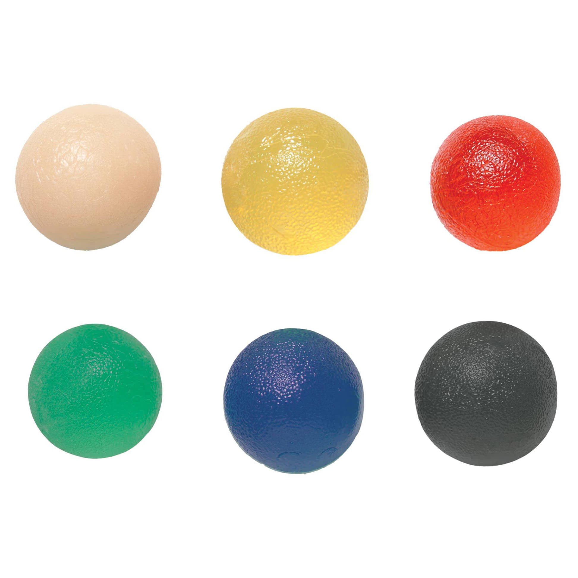 CanDo Gel Hand Squeeze Ball 6 Piece Set, Standard Circular - Image 1