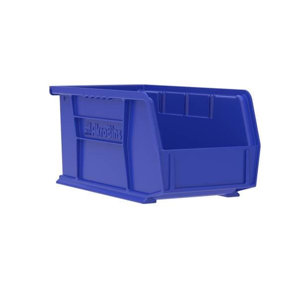 Akrobins 30 lbs Storage Bin, Blue, 10-7/8" L x 5-1/2" W x 5" H - Case of 12 - Image 1