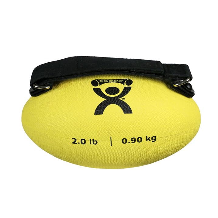 CanDo Handy Grip weight ball, Yellow, 2 lbs - Image 1