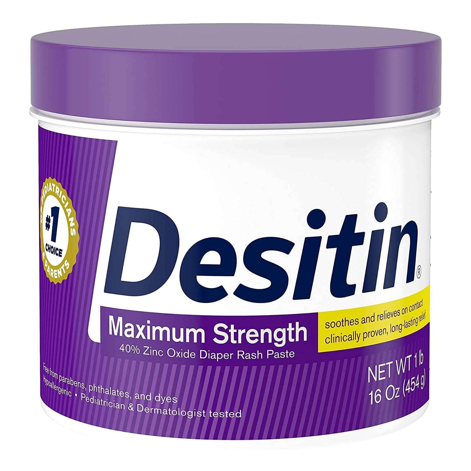 Desitin Maximum Strength Original Diaper Rash Paste, 16 Oz - Case of 12 - Image 1