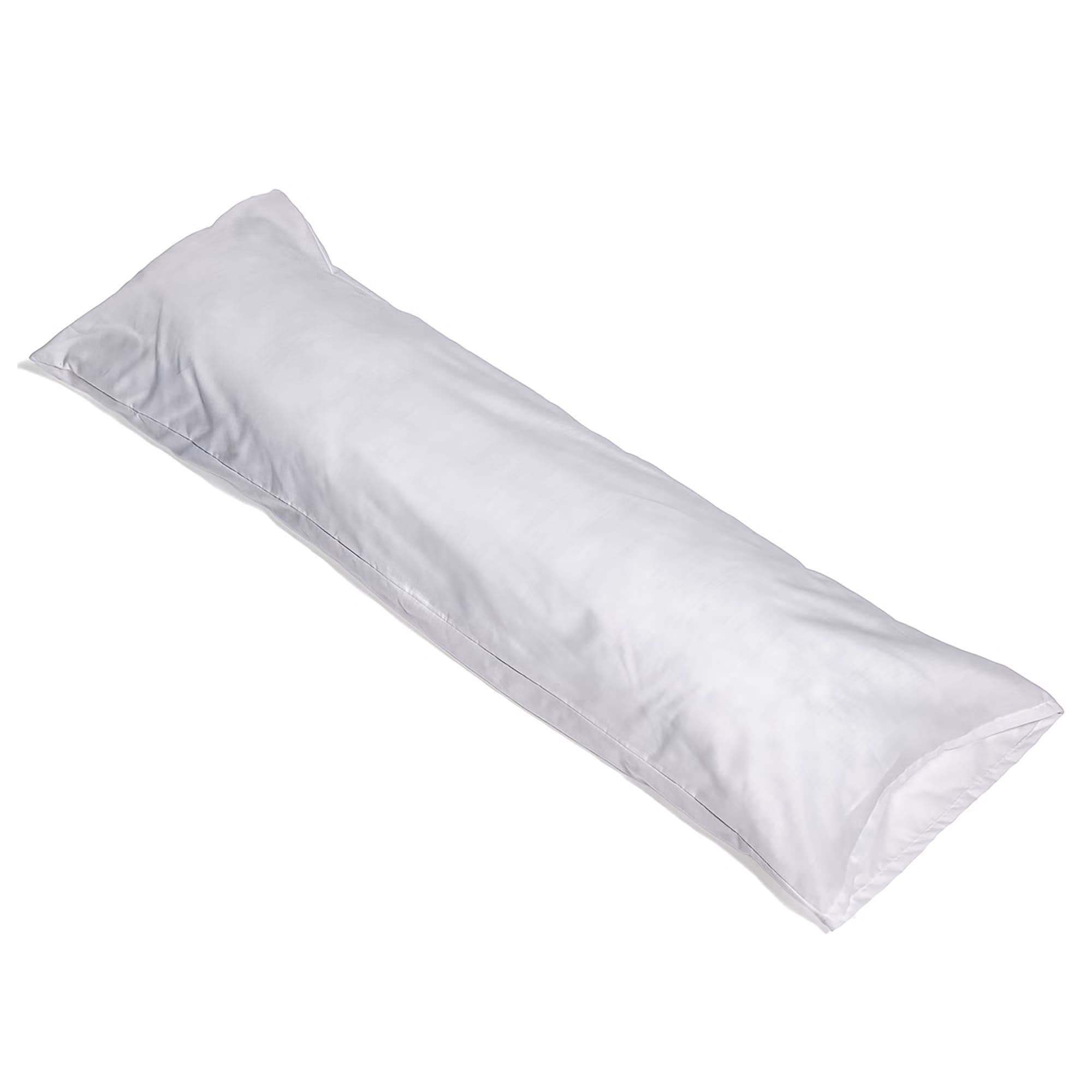 Hermell Body Support Pillow with Cover, 52" x 16", White - Image 1