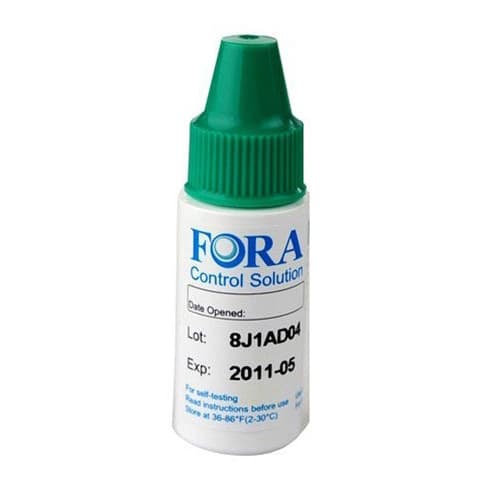 FORA 2 × 2.5 ml Blood Glucose Control Solution - Low & High Levels - Image 1