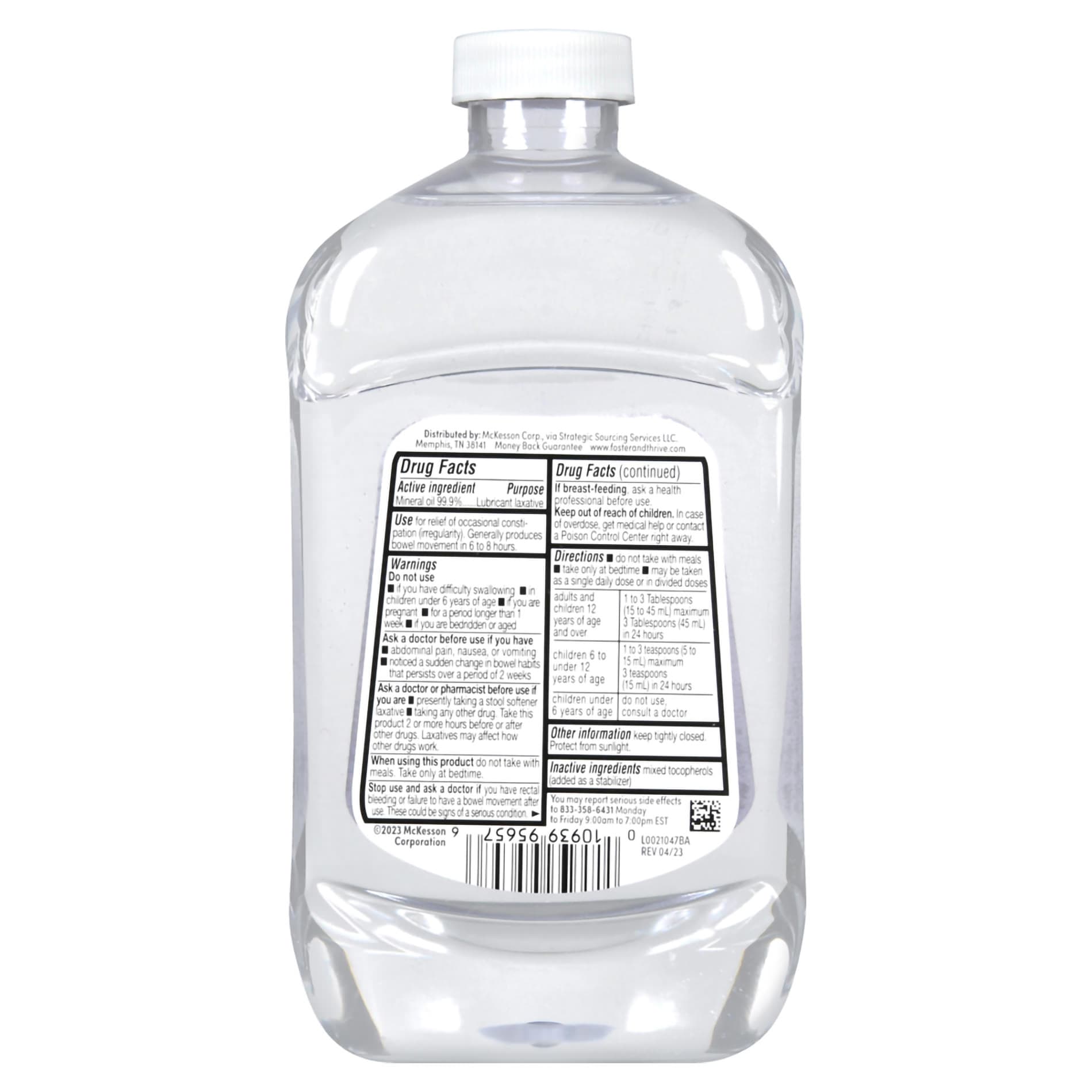 Foster & Thrive Mineral Oil Laxative, 16 oz - Image 2