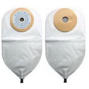 Nu-Hope 1-Piece Opaque Pouch, Convex, 1-1/8 Inch, with Flutter Valve - Box of 10 - Image 1