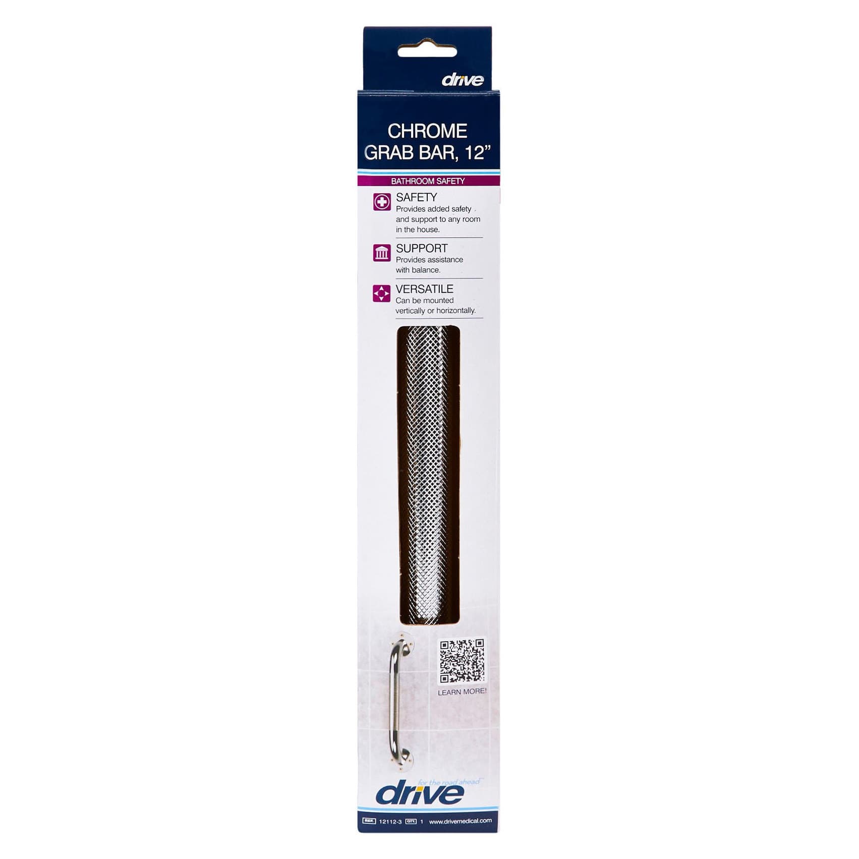 Drive Chrome Knurled Grab Bar - Image 3