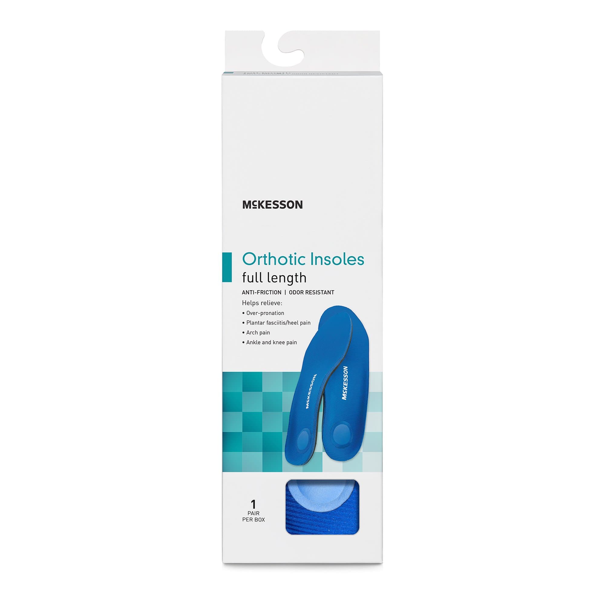 McKesson Full-Length Orthotic Insoles Black-Blue - Image 3