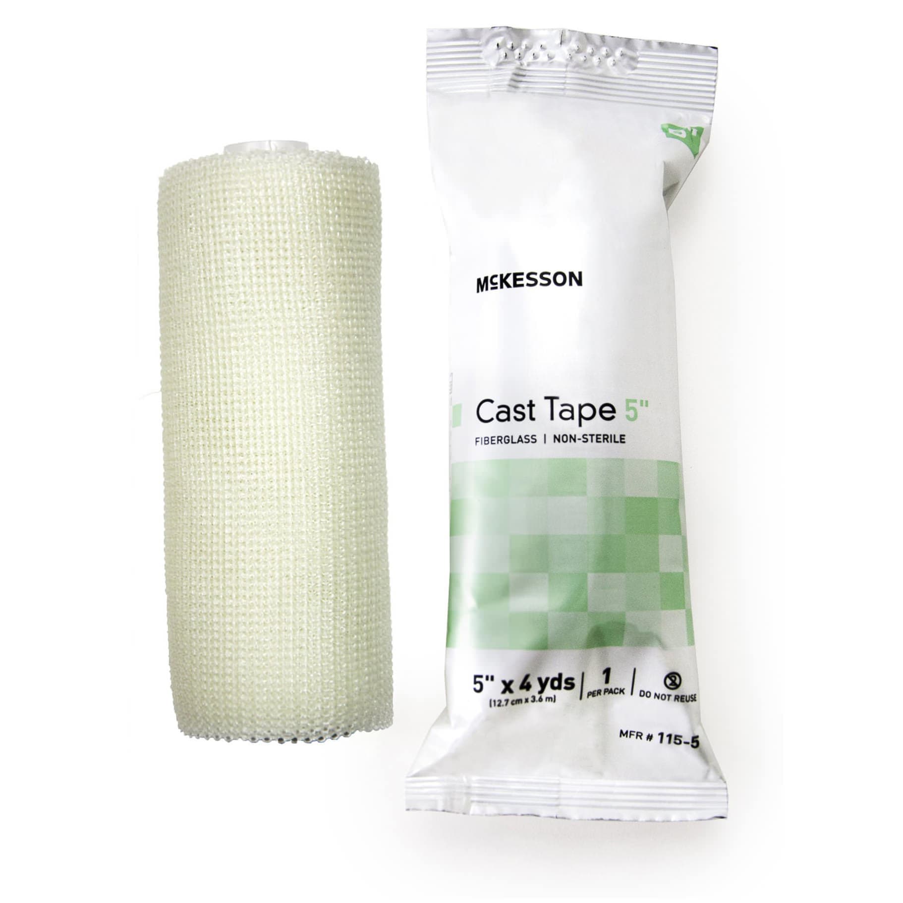 McKesson Cast Tape, White, 5 Inch x 12 Foot, Fiberglass - Box of 10 - Image 1