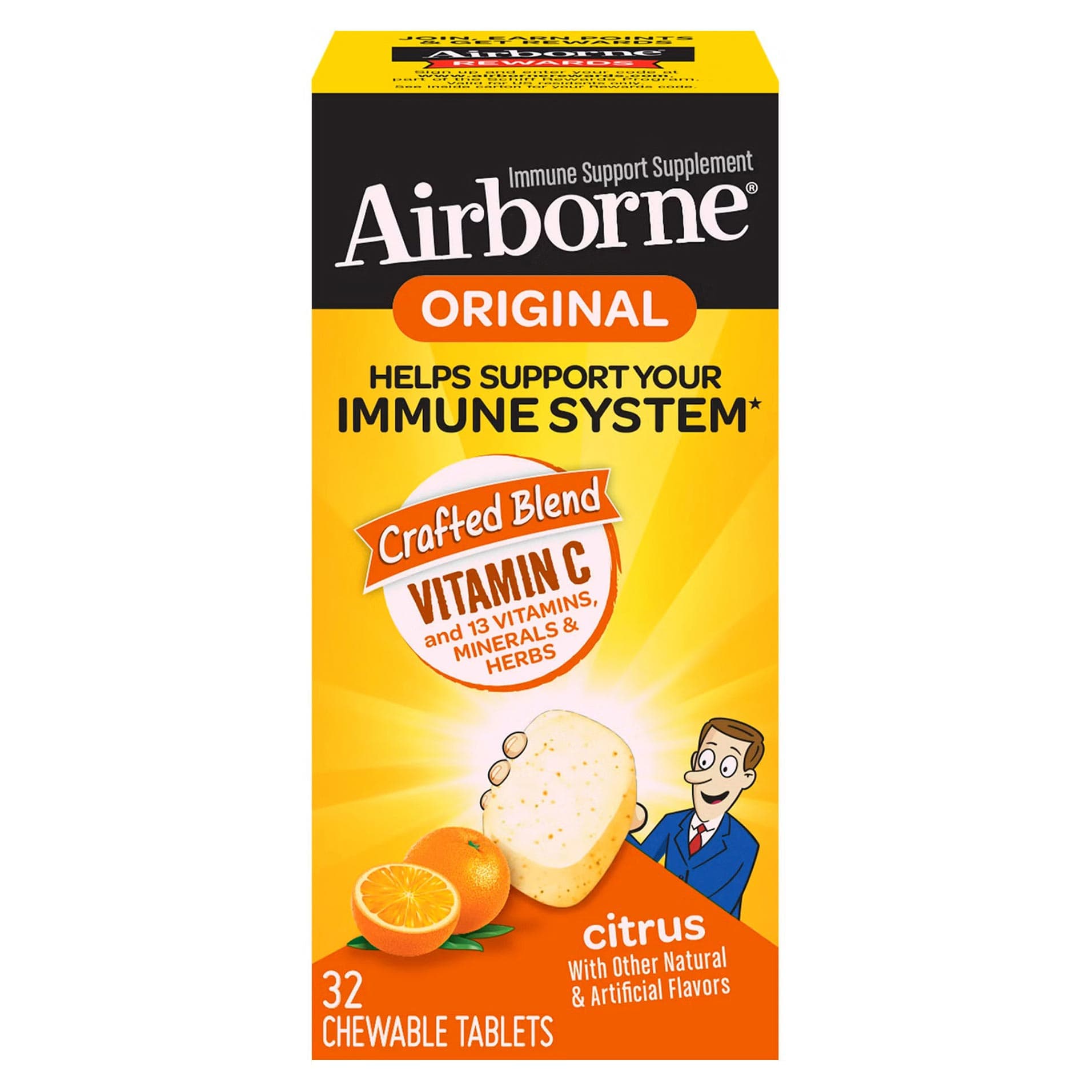 Airborne Original Vitamin C Immune Support Tablets - Bottle of 32 - Image 1
