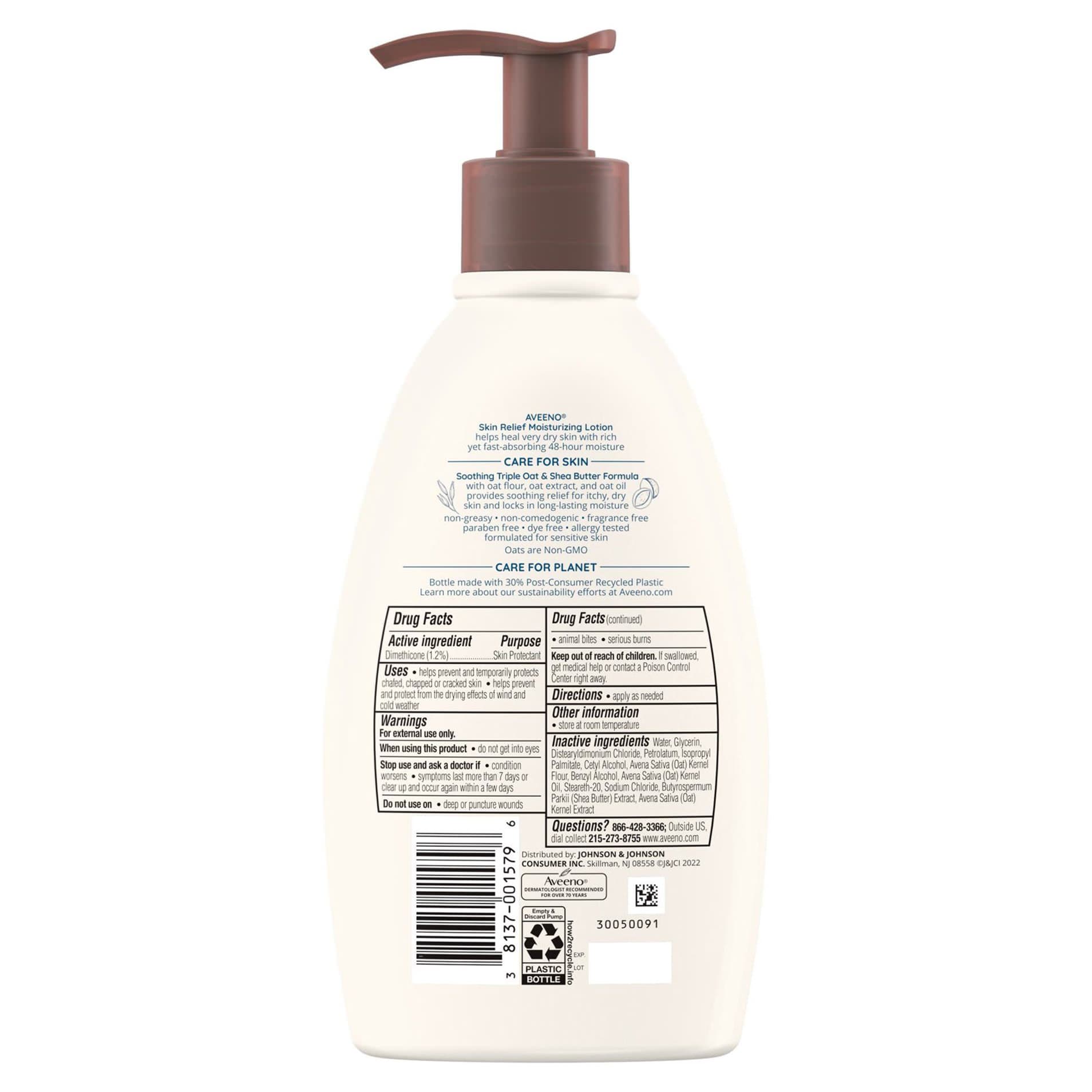 Aveeno Skin Relief Moisturizing Lotion, 12 oz - Each - Image 2