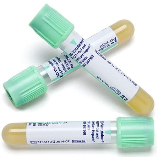BD Vacutainer PST Venous Blood Collection Tube Lithium Heparin Separator Gel - Image 1