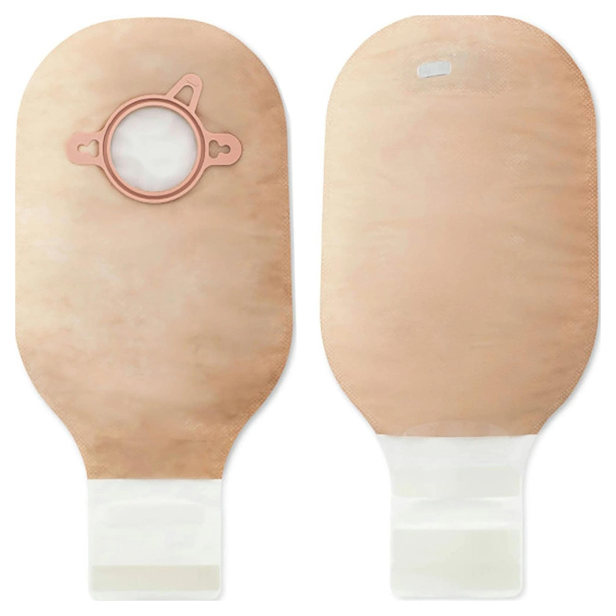 New Image 2-Piece Drainable Ostomy Pouch with Clamp Closure, Beige, 1-3/4 Inch - Box of 10 - Image 1